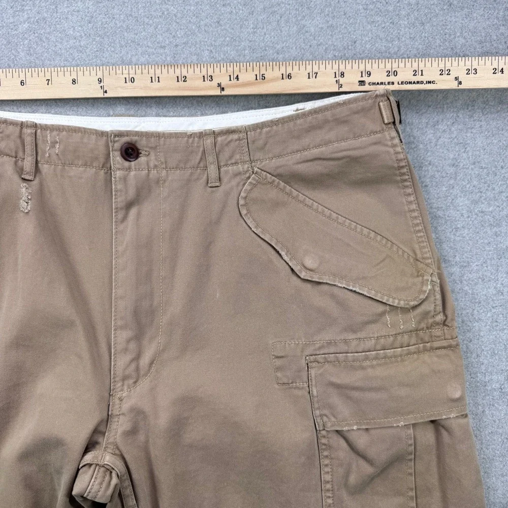 Vintage Polo Ralph‎ Lauren Paratrooper Cargo Pants Mens 40x36 Khaki Military